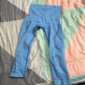 Blue cropped gymshark leggings